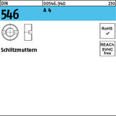 DIN 546 A4 - Schlitzmuttern
