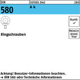 DIN 580 A4 kleiner Grundkörper - Ringschrauben
