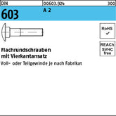 DIN 603 A2 - Flachrundschrauben
