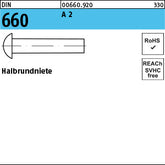 DIN 660 A2 - Halbrundniete