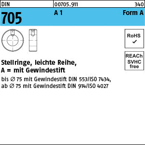 DIN 705 1.4305 A 6 rostfrei A - Stellringe