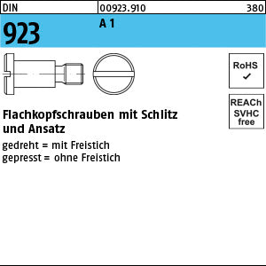 DIN 923 1.4305 rostfrei - Flachkopfschrauben