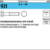 DIN 931 A4-80 A4-80 - Sechskantschrauben