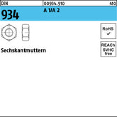 DIN 934 A 1 / A2 rostfrei A1/A2 - Sechskantmuttern