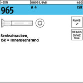 DIN 965 A4 Torx - Senkschrauben