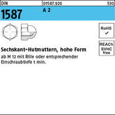 DIN 1587 A2 - Sechskant-Hutmuttern