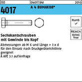 ISO 4017 A4 BUMAX88 A4-88 - Sechskantschrauben