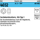ISO 4032 A2-70 AD-W7/2 A2-70 - Sechskantmuttern