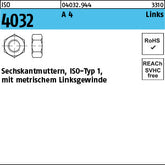 ISO 4032 A4 -LH - Sechskantmuttern