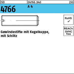 ISO 4766 A4 - Gewindestifte mit Schlitz