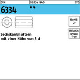 DIN 6334 A4 SW 10 - Sechskantmuttern