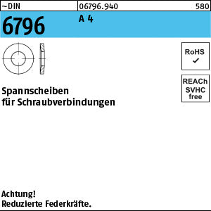 DIN 6796 A4 * 5 (* reduz. Federkraft) A - Spannscheiben