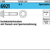 DIN 6921 A2 mit Sperrverzahnung - Sechskant.schrauben mit Flansch