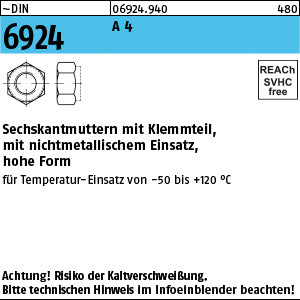 DIN 6924 A4 - Sechskantmuttern