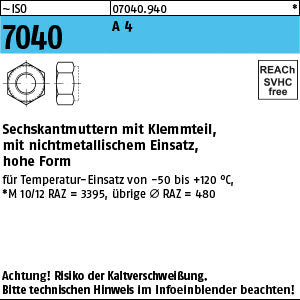ISO 7040 A4 - Sechskantmuttern