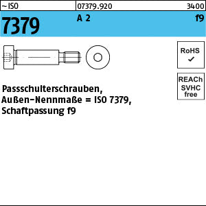 ISO 7379 A2 5 f9 AISI 302 - Paß-Schulterschrauben