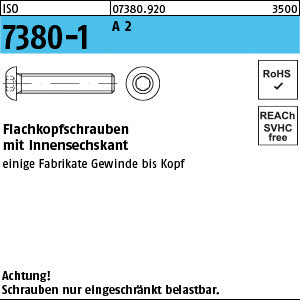 ISO 7380 -1 A2 - Flachkopfschrauben
