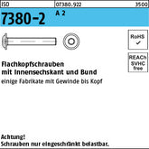 ISO 7380 -2 A2 - Flachkopfschrauben mit Bund