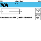 ISO 7434 A4 - Gewindestifte mit Schlitz