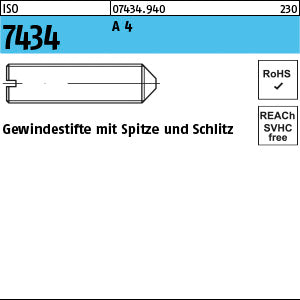 ISO 7434 A4 - Gewindestifte mit Schlitz