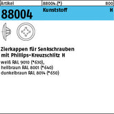 Kappen -5 für Kreuzschlitz H, h. braun - Zierkappen m.KS-Profil