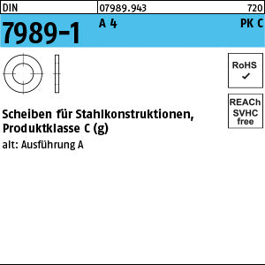 DIN 7989 -1 A4 10 Pk C ÜH x 8 - Scheiben