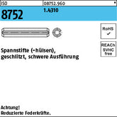 ISO 8752 1.4310 rostfrei - Spannstifte