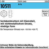 ISO 10511 A4 - Sechskantmuttern