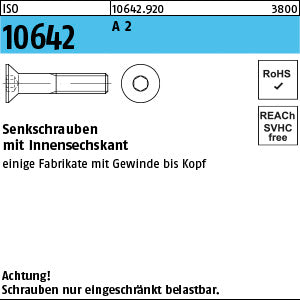 ISO 10642 A2 - Senkschrauben