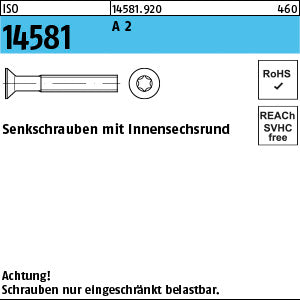 ISO 14581 A2 Torx - Senkschrauben