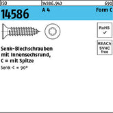 ISO 14586 A4 -C Torx - Senkblechschrauben
