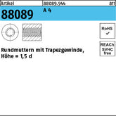 Rundmutter A4 mit Trapezgew. TR x D36 x L24 - Rundmuttern