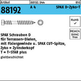 SPAX-D A4 Torx ZYLKO, T-STAR plus mit CUT-Spitze A4