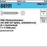 SPAX A2 Torx Pfostenschraube / CUT-Spitze A2 - Pfostenschrauben