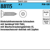 Sicherheits Schrauben (D7982) A2 mit PIN-Innensechsrund T10 - Sicherheitsschrauben(D7982)