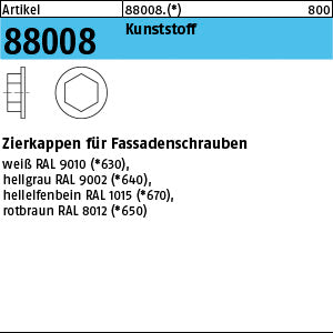 Kappen für Fassadenschrauben SW 3/8 Ø 19 rot/braun, RAL - Zierkappen