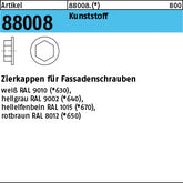 Kappen für Fassadenschrauben SW 3/8 Ø 19 h. grau, RAL 9002 Kunstst - Zierkappen