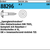 SPENGLER-Schrauben A2 Torx Dichtscheiben 15 (Linsenkopf) - SPENGLER-Schrauben