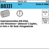 AMECOIL Gewindeeinsätze A2 AM x 8 A2
