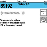 Terrassenschr. Edelstahl C1 Torx (Senkkopf-Torx) - Terrassenschrauben