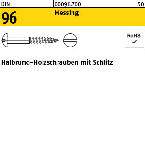 DIN 96 Messing - Holzschrauben