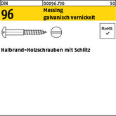 DIN 96 Messing vernickelt - Holzschrauben
