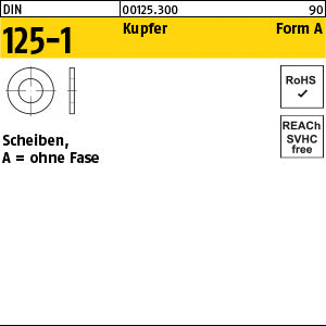 DIN 125 Kupfer A 5, 3 Cu - Scheiben
