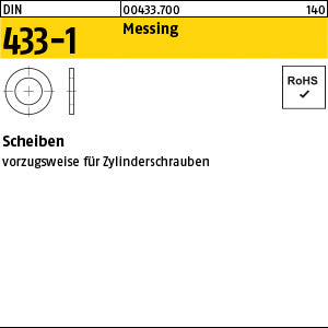 DIN 433 -1 Messing - Scheiben