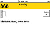 DIN 466 Messing - Rändelmuttern