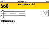 DIN 660 Al 99.5 Al - Halbrundniete