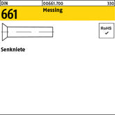DIN 661 Messing - Senkniete