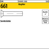 DIN 661 Kupfer Cu - Senkniete