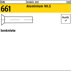 DIN 661 Al 99.5 Al - Senkniete