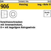 DIN 906 Messing R 1/8 Messing - Verschlußschrauben